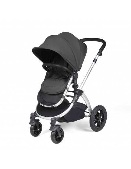 Ickle Bubba Stomp Luxe All in One Travel System With Isofix Base (Cirrus)-Silver / Charcoal Grey / Black Ickle Bubba