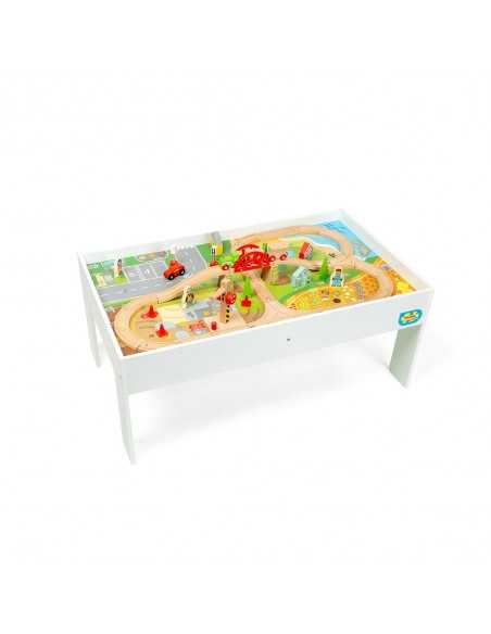 Bigjigs Train Set & Table-Multicolour Bigjigs Toys