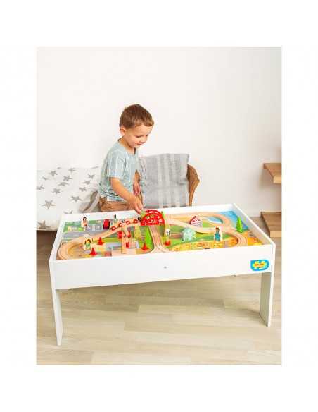 Bigjigs Train Set & Table-Multicolour Bigjigs Toys