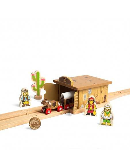 Bigjigs Rail Saloon Tunnel-Brown Bigjigs Toys