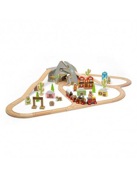 Bigjigs Rail Wild West Train Set-Multicolour Bigjigs Toys