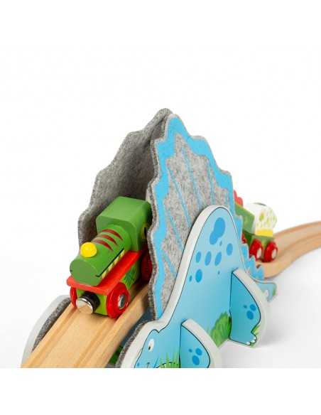 Bigjigs Rail Dino Riser Tunnel-Multicolour Bigjigs Toys