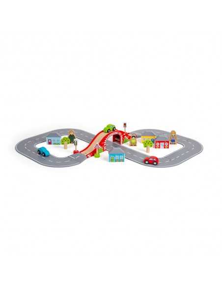 Bigjigs Rail Figure of 8 Roadway-Multicolour Bigjigs Toys