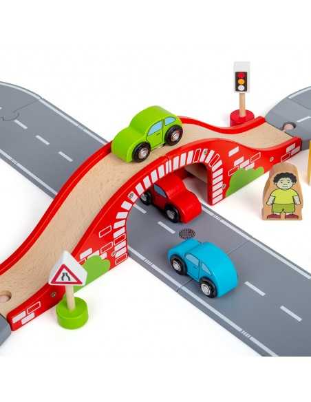 Bigjigs Rail Figure of 8 Roadway-Multicolour Bigjigs Toys