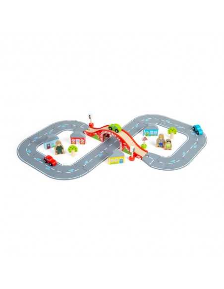 Bigjigs Rail Figure of 8 Roadway-Multicolour Bigjigs Toys