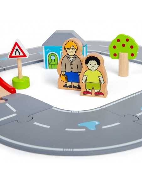 Bigjigs Rail Figure of 8 Roadway-Multicolour Bigjigs Toys