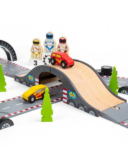 Bigjigs Rail Roadway Race Day-Multicolour Bigjigs Toys