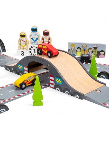 Bigjigs Rail Roadway Race Day-Multicolour Bigjigs Toys