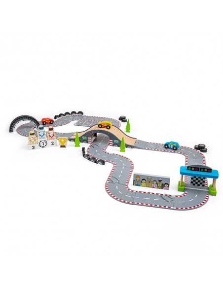 Bigjigs Rail Roadway Race Day-Multicolour Bigjigs Toys