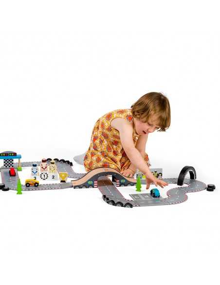 Bigjigs Rail Roadway Race Day-Multicolour Bigjigs Toys