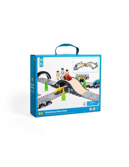 Bigjigs Rail Roadway Race Day-Multicolour Bigjigs Toys