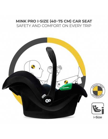 Kinderkraft 3in1 MOOV 2 MINK PRO i-Size Car Seat Travel System-Gray kinderkraft