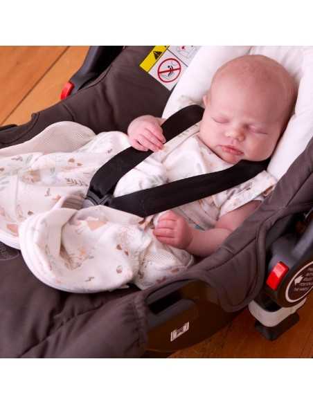 Purflo Swaddle To Sleep Bag 0.5 Tog 0-4M Storybook Nutmeg Purflo