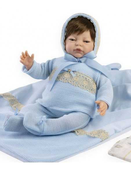 Arias Toy Faith Reborn Silicon Baby Doll 45 cm-Blue Arias Toys