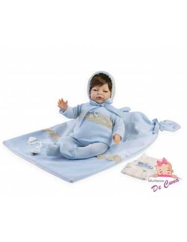 Arias Toy Faith Reborn Silicon Baby Doll 45 cm-Blue