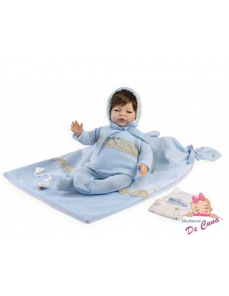 Arias Toy Faith Reborn Silicon Baby Doll 45 cm-Blue Arias Toys