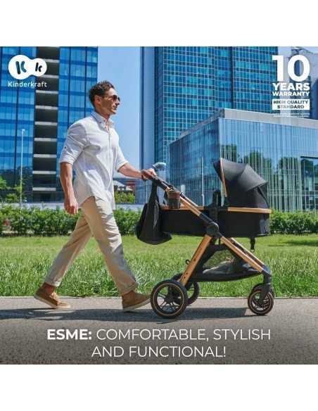 Kinderkraft Multifunctional Baby Stroller ESME 3in1-Grey kinderkraft