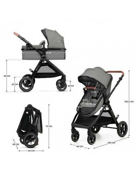 Kinderkraft Multifunctional Baby Stroller ESME 3in1-Grey kinderkraft