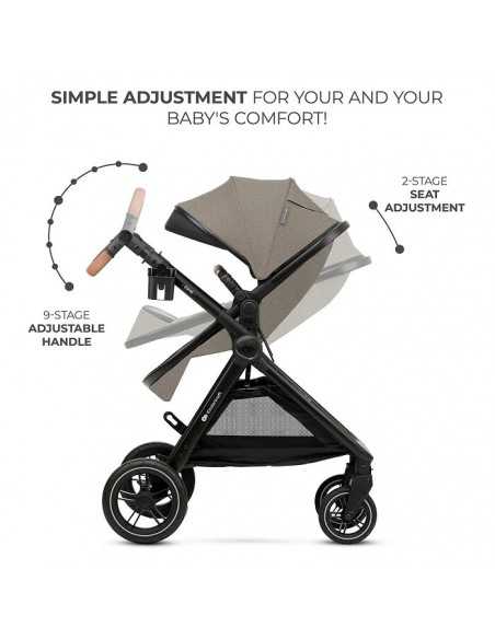 Kinderkraft Multifunctional Baby Stroller ESME 3in1-Sand Beige kinderkraft