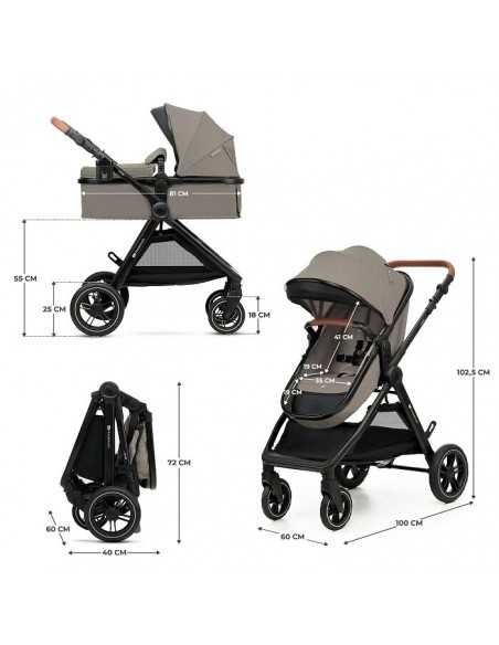 Kinderkraft Multifunctional Baby Stroller ESME 3in1-Sand Beige kinderkraft