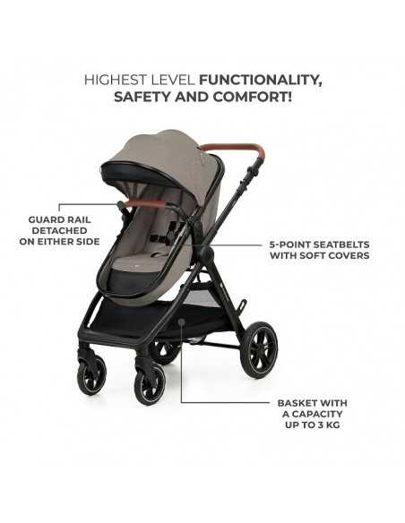 Kinderkraft Multifunctional Baby Stroller ESME 3in1-Sand Beige kinderkraft