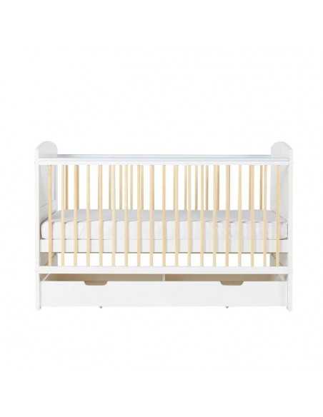 Ickle Bubba Coleby Scandi Classic Cot Bed And Under Drawer-White And Under Drawer With Premium Sprung Mattress Ickle Bubba