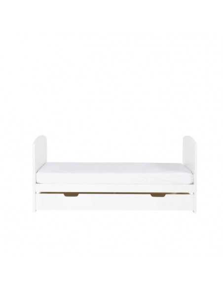 Ickle Bubba Coleby Scandi Classic Cot Bed And Under Drawer-White And Under Drawer With Premium Sprung Mattress Ickle Bubba