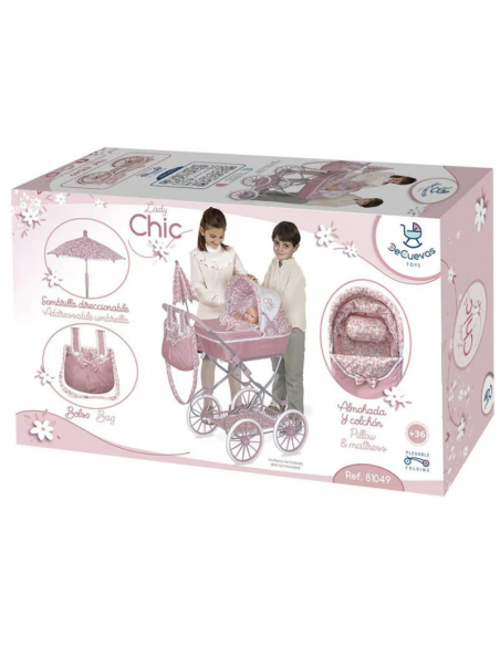 DeCuevas Toys Reborn Pram Limited Edition - Pink Decuevas Toys