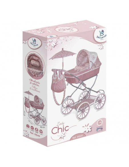 DeCuevas Toys Reborn Pram Limited Edition - Pink Decuevas Toys