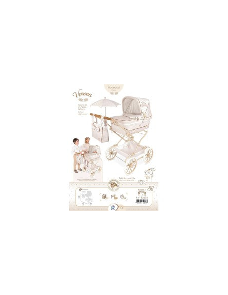 DeCuevas Toys Reborn Pram XL Verona Collection-Baby Pink Decuevas Toys