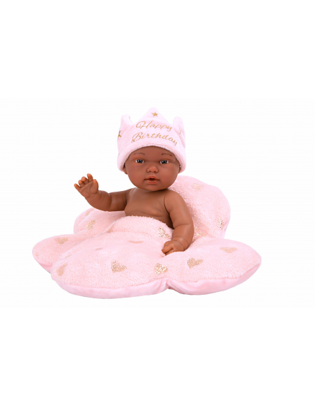Elegance Birthday Pillines dolls (6 units) with cushion in display case 