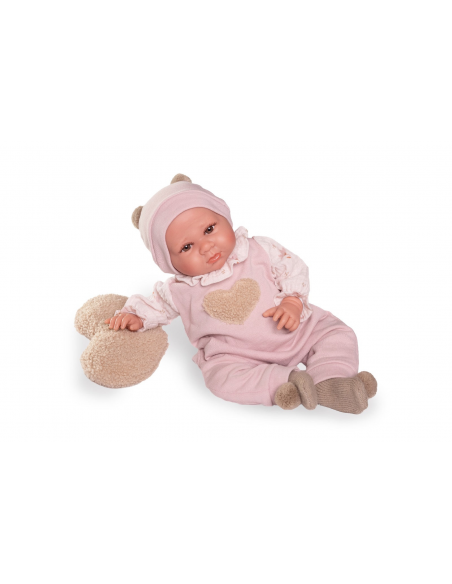 Luca with Heart Cushion (Weighted Doll) 42cm-Pink 