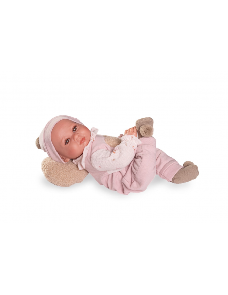 Luca with Heart Cushion (Weighted Doll) 42cm-Pink 