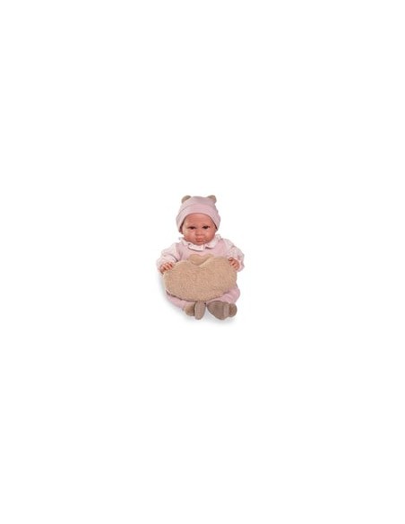 Luca with Heart Cushion (Weighted Doll) 42cm-Pink 