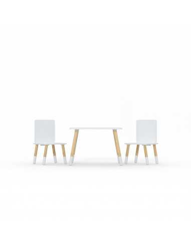 Kidsaw Snow Table & Chairs-White Kidsaw Snow Table & Chairs-White