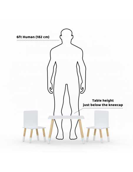 Kidsaw Snow Table & Chairs-White Kidsaw