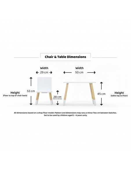 Kidsaw Snow Table & Chairs-White Kidsaw
