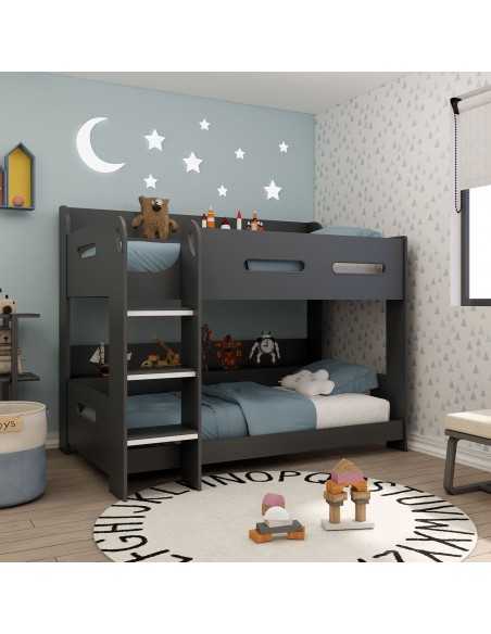 Kidsaw Wooden Bunk Bed Frame-Anthracite Kidsaw