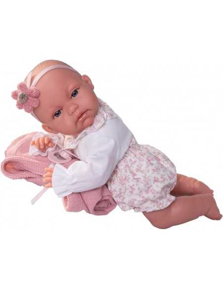 Muncas Antonio Juan Doll Toneta With Blanket 34cm-Pink Roma