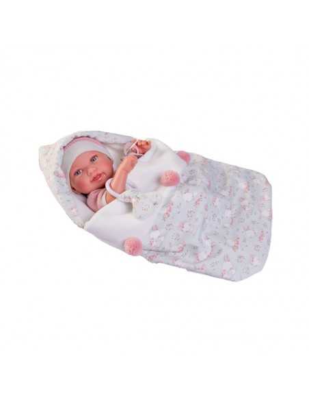 Antonio Juan Doll Pipa Bunny Bag & Teether 42cm-Pink Roma