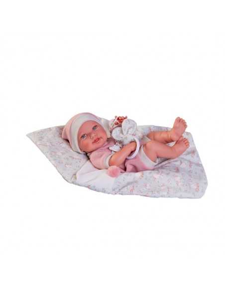 Antonio Juan Doll Pipa Bunny Bag & Teether 42cm-Pink Roma