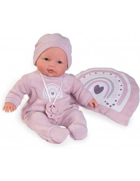 Antonio Juan Doll Bimba Rainbow Crying Baby 37cm-Pink Roma