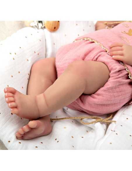 Llorens Dolls Ada Sweet Silicone Real Reborn Baby 46cm-Pink/White Llorens Dolls