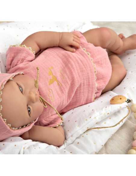 Llorens Dolls Ada Sweet Silicone Real Reborn Baby 46cm-Pink/White Llorens Dolls