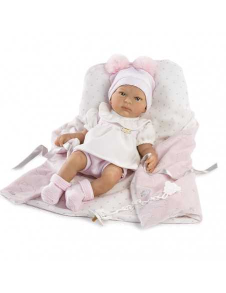 Llorens Dolls Sira Silicone Real Reborn Baby 36cm-Pink/White Llorens Dolls