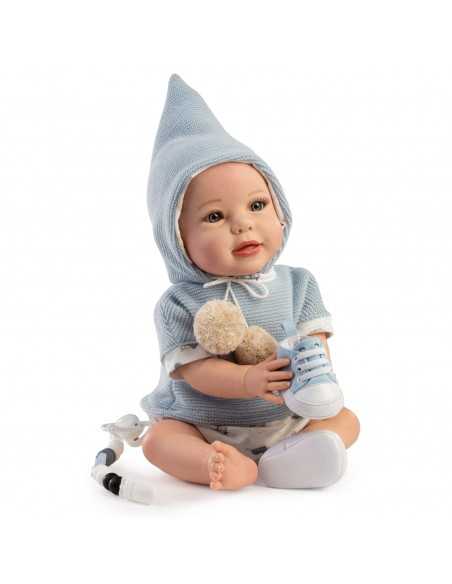 Munecas Guca Spanish Saul Reborn Baby Doll 46cm-Blue Munecas ASI