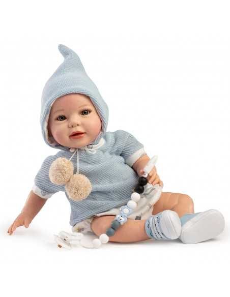 Munecas Guca Spanish Saul Reborn Baby Doll 46cm-Blue Munecas ASI