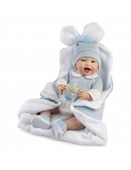 Munecas Guca Spanish Noel Reborn Baby Doll 42cm-Blue Munecas ASI