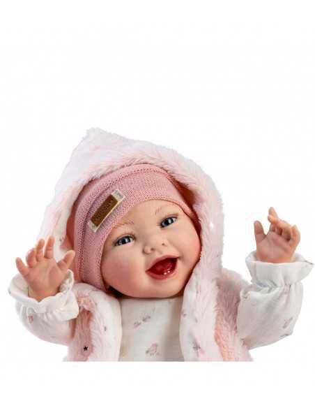 Munecas Guca Spanish Elsa Reborn Baby Doll-Pink Munecas ASI