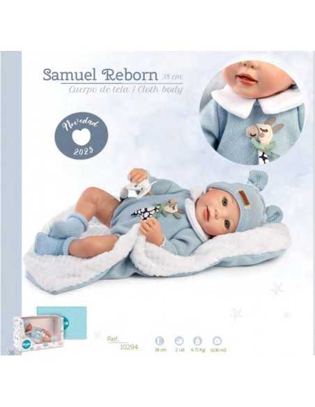 Munecas Guca Spanish Samuel Reborn Doll 38cm-Blue Munecas ASI